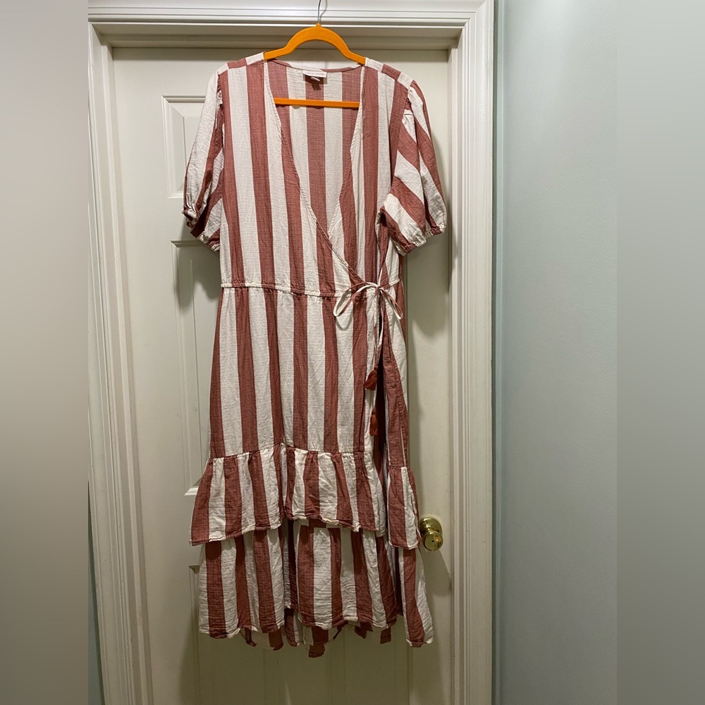 Knox Rose Cotton Striped Maxi Dress size XXL